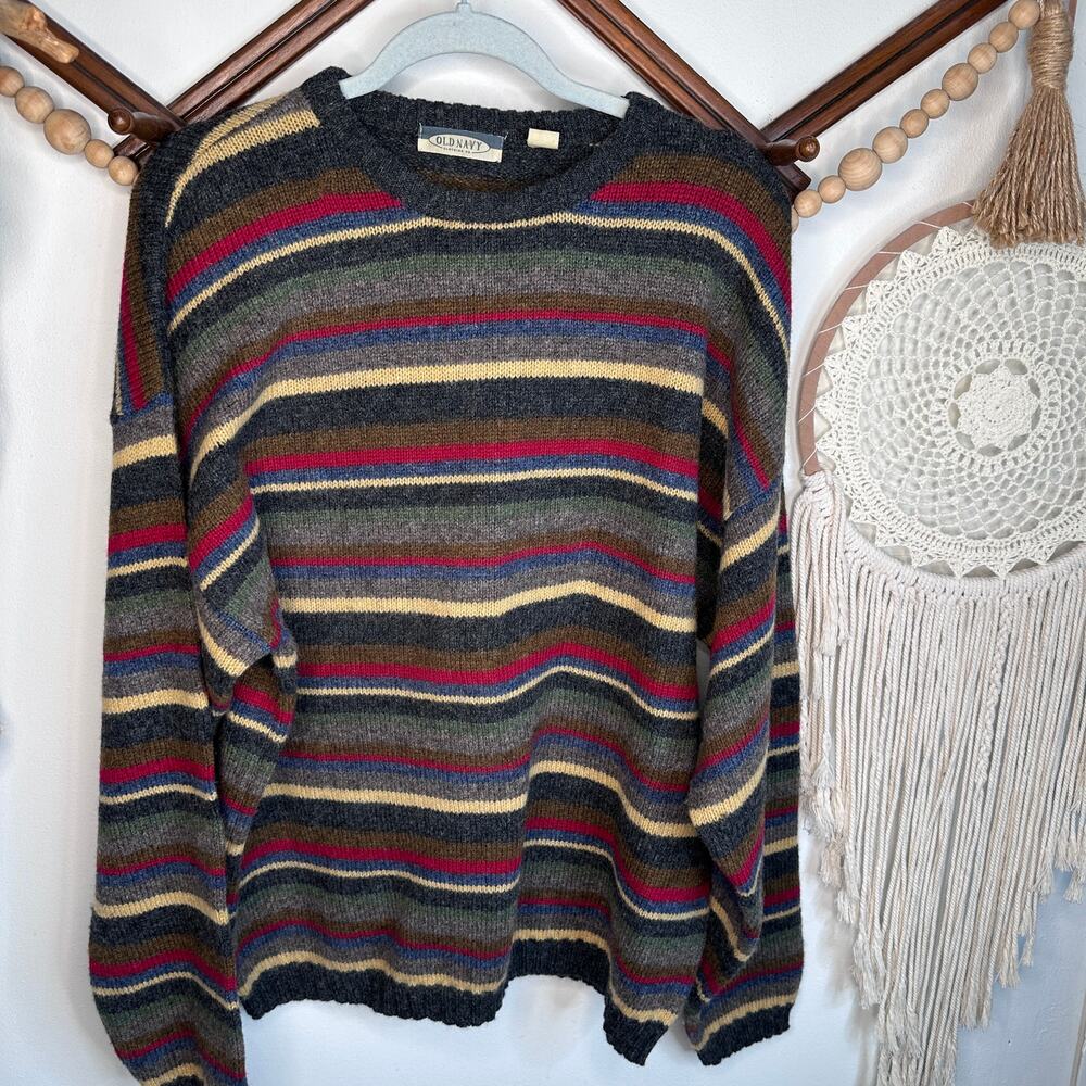 Vintage Old Navy 100% Wool Stripe Sweater